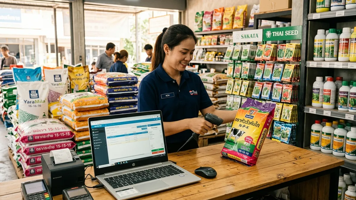 ร้านจำหน่ายปุ๋ย เคมีเกษตร และเมล็ดพันธุ์ ใช้ระบบ SML ERP คุมสูตรปุ๋ย N-P-K และเครดิตเกษตรกร