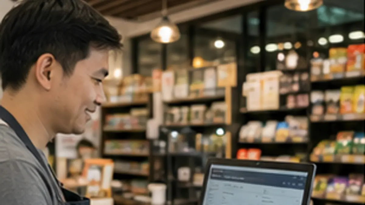เจ้าของกิจการไทยดู AI Dashboard บนมือถือ เชื่อมกับระบบ ERP และ POS ในร้าน