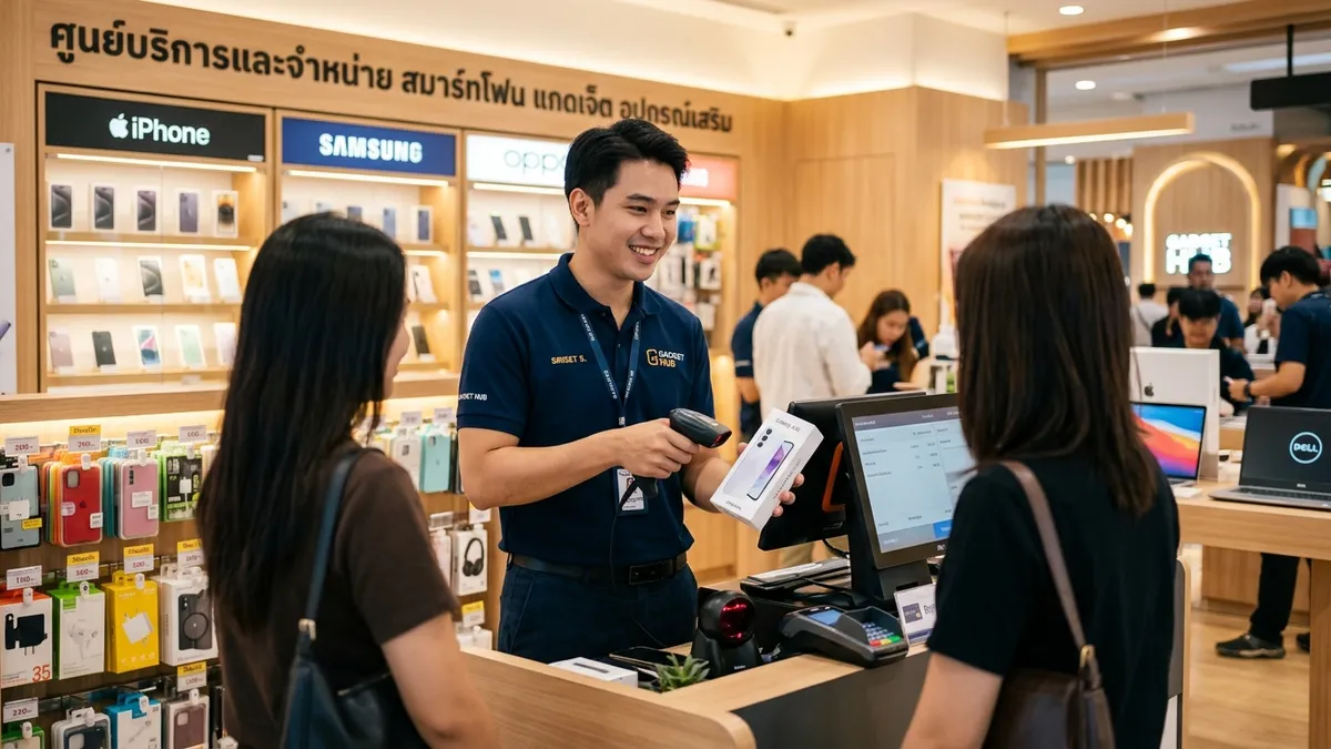 ร้านคอมพิวเตอร์ มือถือ แกดเจ็ต และศูนย์ซ่อม ใช้ระบบ SML POS สแกน Serial IMEI และเช็กประกัน
