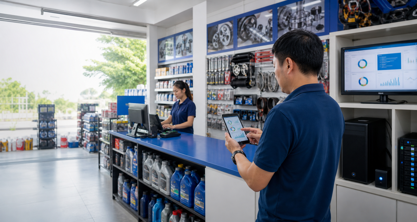 เจ้าของกิจการไทยดู AI Dashboard บนมือถือ เชื่อมกับระบบ ERP และ POS ในร้าน